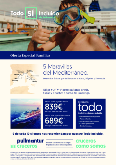Oferta Familias 5MM Salidas Verano