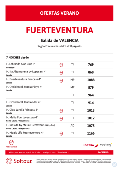 FUERTEVENTURA AGOSTO SOLTOUR