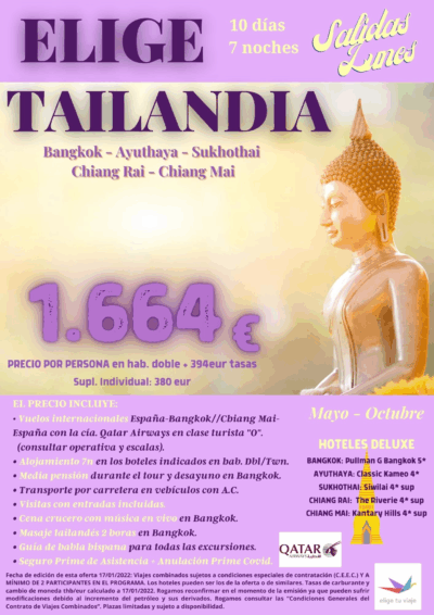 ELIGE TAILANDIA 7N 2022