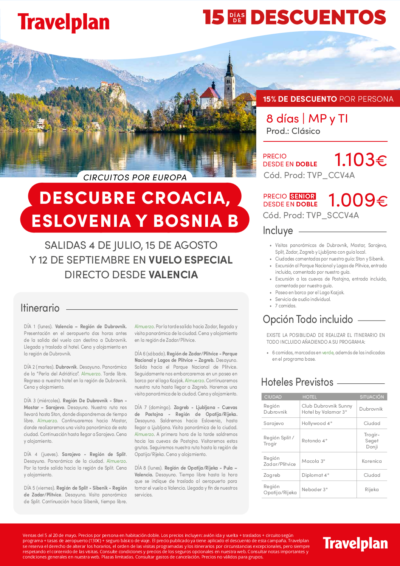 descubre croacia eslovenia y bosnia