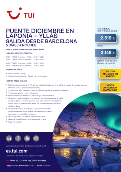 Puente Diciembre en Laponia